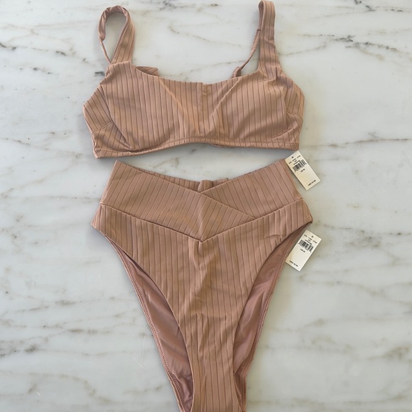 aerie Other - Aerie 2-piece swimsuit. Both pieces size medium in tan color.